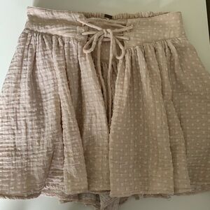 Free People Flowy Shorts Beige Textured Size Small